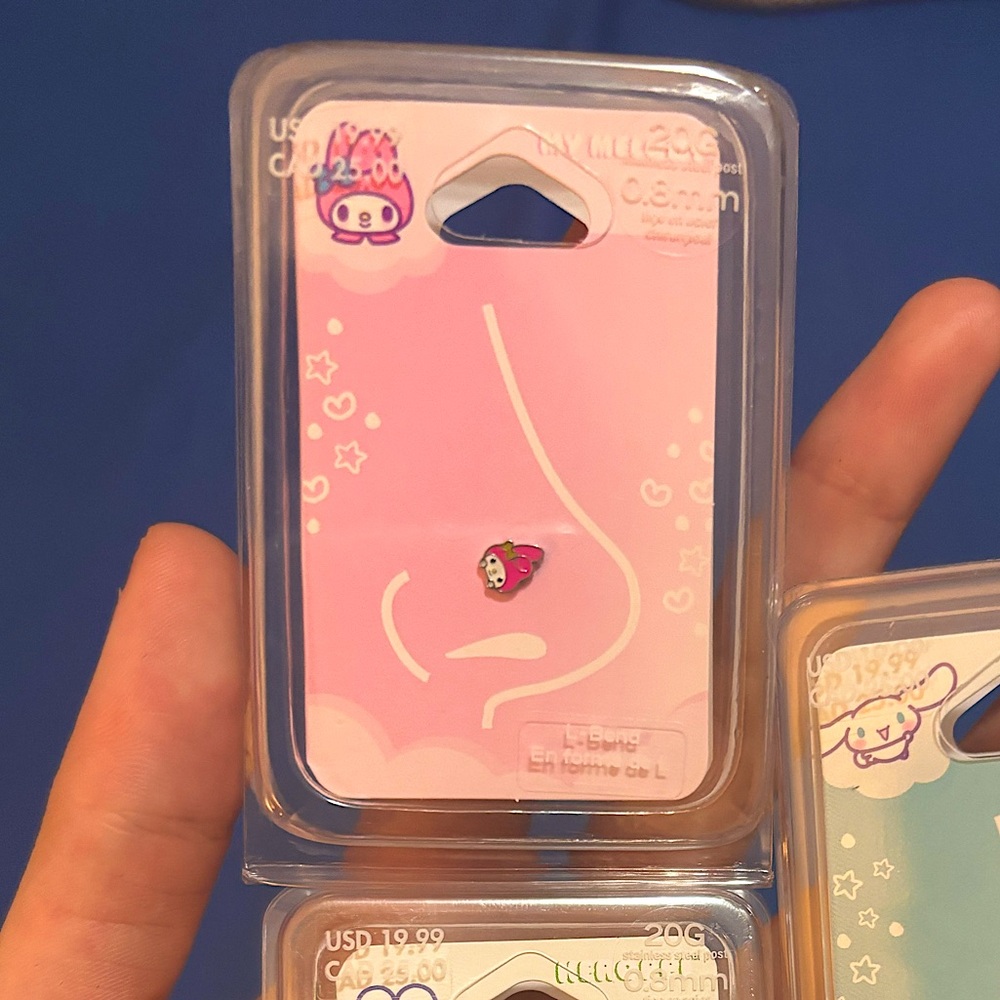 My Melody Stainless Steel Post Nose Piercing